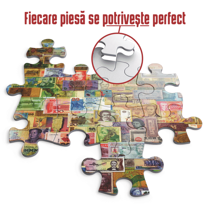Puzzle adulți 1000 piese Vintage Collage - Paper Money / Bancnote-35094