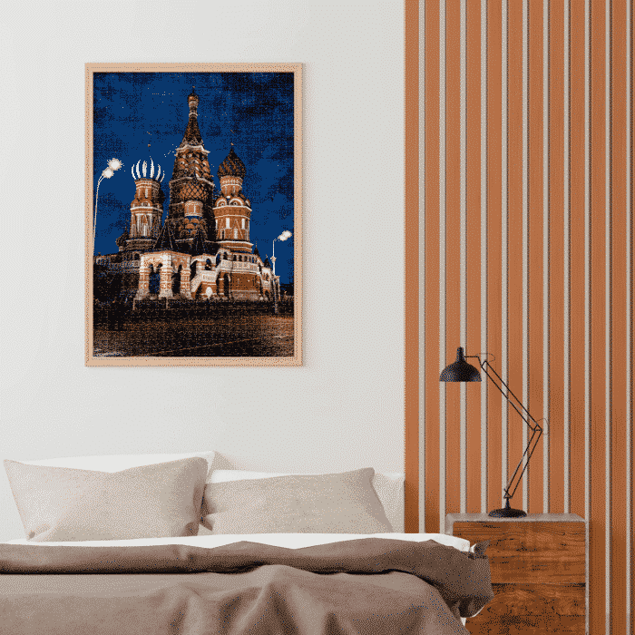 Puzzle adulți 1000 piese Peisaje de Noapte - Catedrala Sfântul Vasile din Moscova-35289