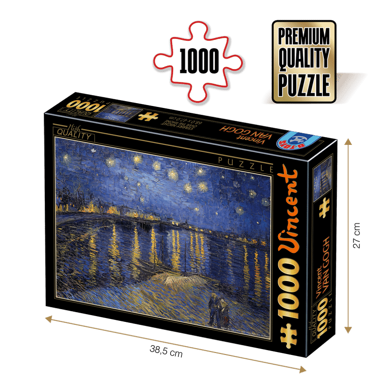 Puzzle adulti 1000 piese Vincent van Gogh - Starry Night Over the Rhone-0