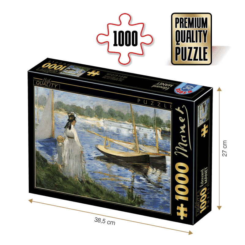 Puzzle adulti 1000 piese Édouard Manet - The Banks of the Seine at Argenteuil-0