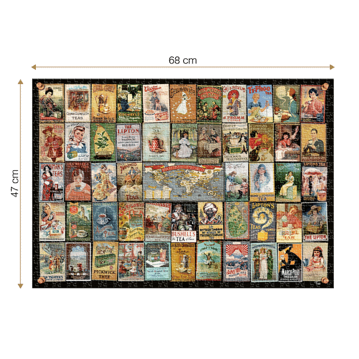 Puzzle adulți 1000 piese Vintage Collage - Teas/Ceaiuri -35078