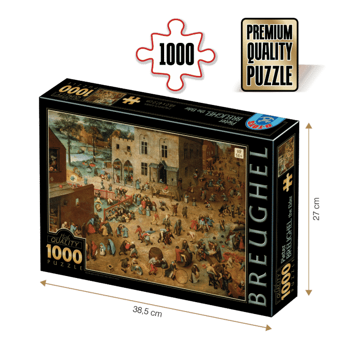 Puzzle adulți Bruegel cel Bătrân - Children's Games/Jocuri de copii - 1000 Piese-0
