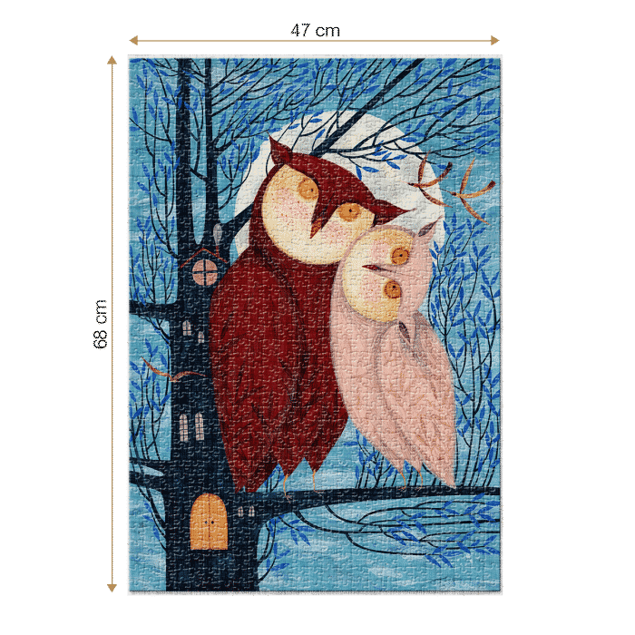 Puzzle adulți 1000 piese Kürti Andrea - Owl Tales / Bufnițe-35042