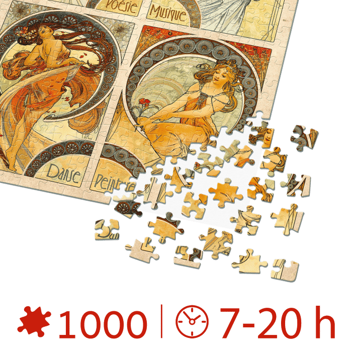 Puzzle adulți Alphonse Mucha - Arts/Arte - 1000 piese-34286