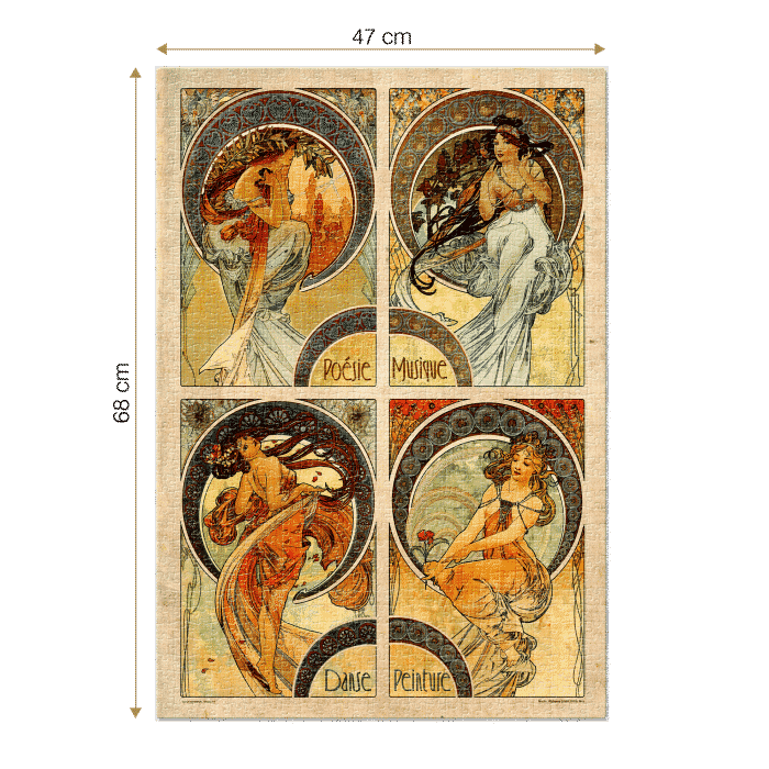 Puzzle adulți Alphonse Mucha - Arts/Arte - 1000 piese-34287