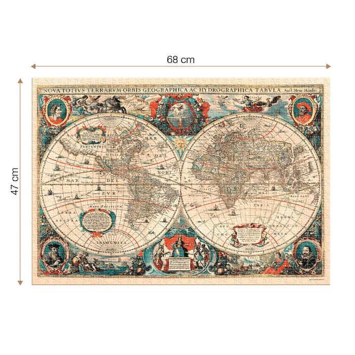 Puzzle adulți 1000 piese Vintage Map-35120
