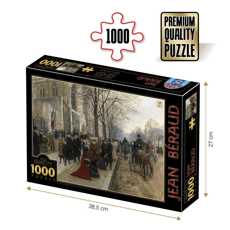 Puzzle adulti 1000 piese Jean Béraud - Après L'office à L'église de la Sainte Trinité -0