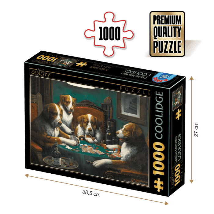 Puzzle adulti Cassius Marcellus Coolidge - Poker Game - 1000 Piese-0