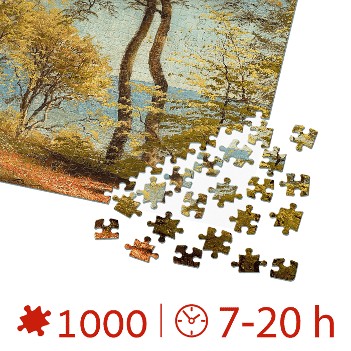 Puzzle adulti Peder Mørk Mønsted - Birch Trees at a Coast - 1000 Piese-34298