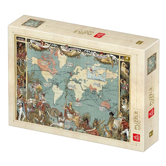 Puzzle adulți 1000 piese Vintage Map - British Empire -0