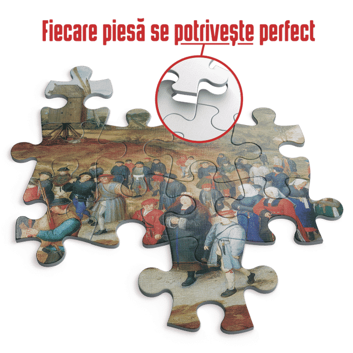Puzzle adulti 1000 piese Pieter Brueghel cel Tânăr - The Marriage Procession-34517