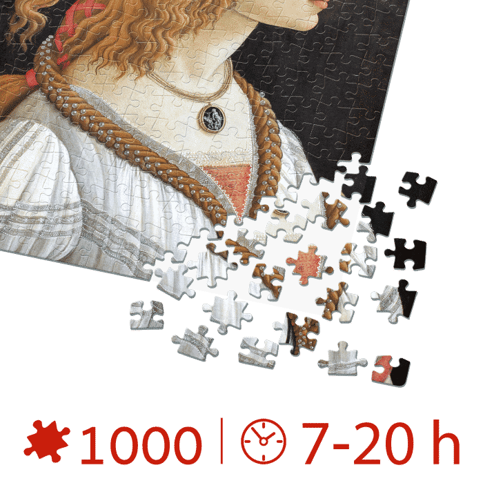 Puzzle adulți Sandro Botticelli - Idealised Portrait of a Lady - 1000 piese-34226