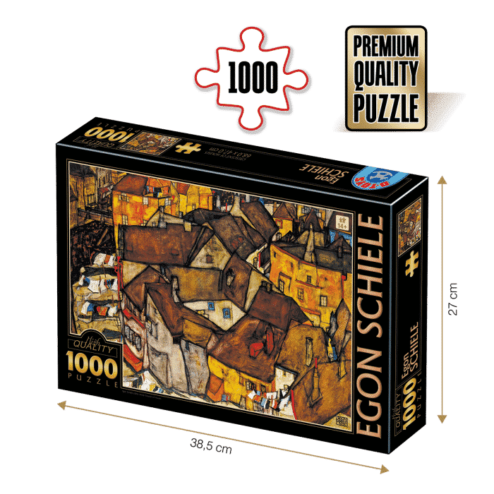 Puzzle adulti 1000 piese Egon Schiele - Crescent of Houses-0