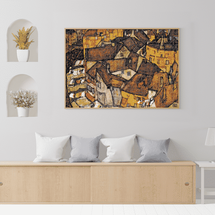 Puzzle adulti 1000 piese Egon Schiele - Crescent of Houses-34536