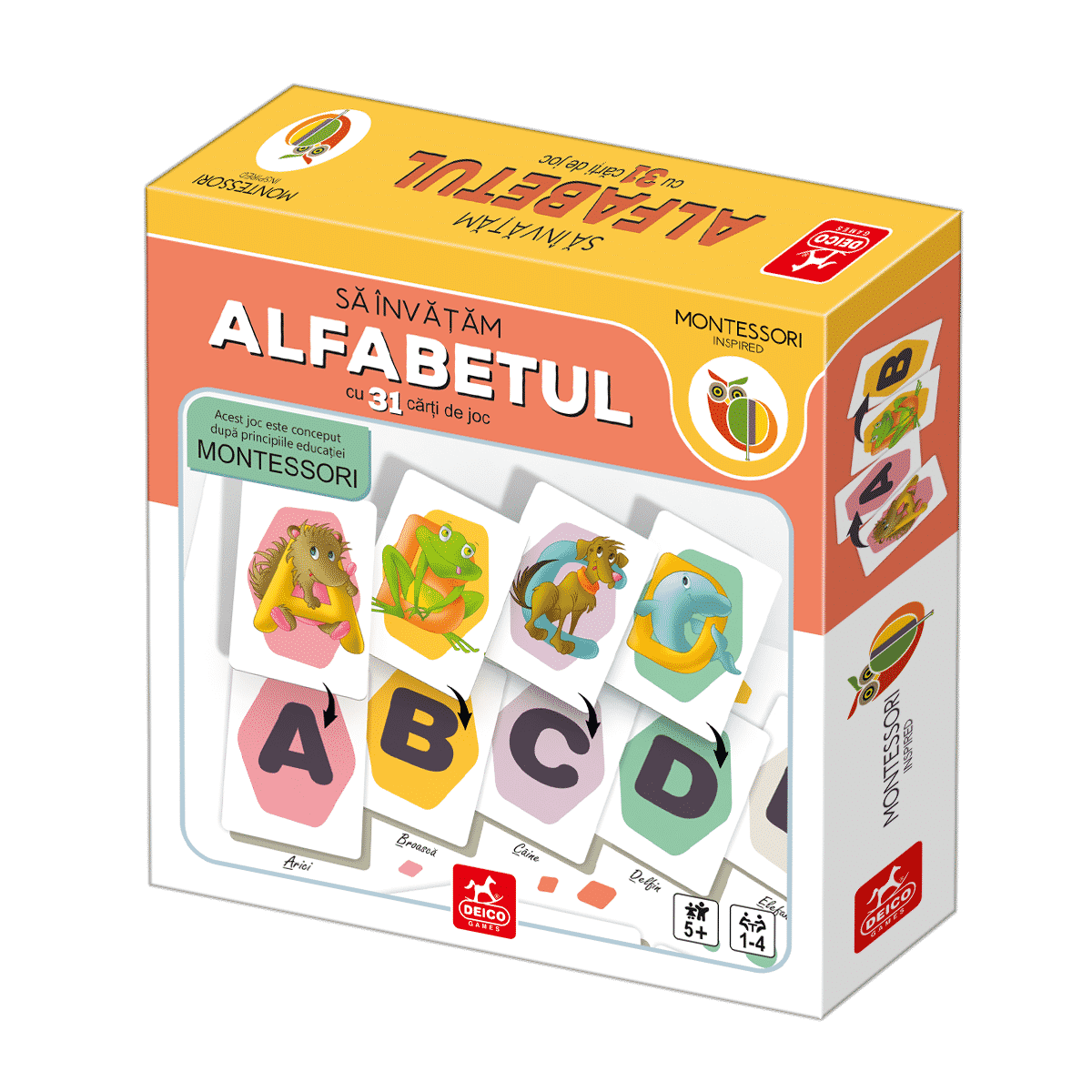 Joc Să învățăm alfabetul - Joc educativ Montessori