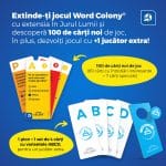 Extensia In Jurul Lumii Word Colony®, 100 carti de joc, +1 jucator, Editia RO-35383