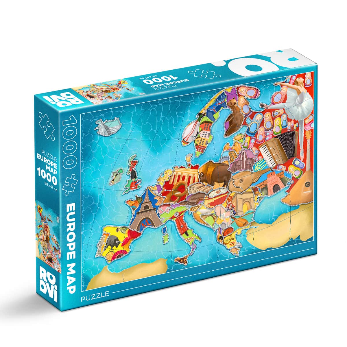 Puzzle Europe Map - Puzzle adulți 1000 piese