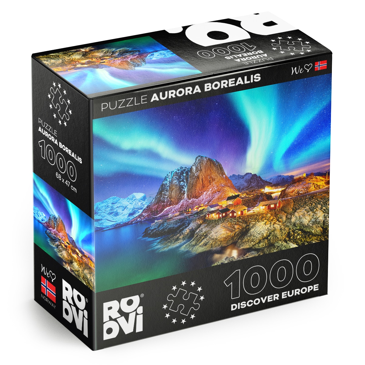 Puzzle Aurora Borealis, Norway - Puzzle adulți 1000 piese - Discover Europe